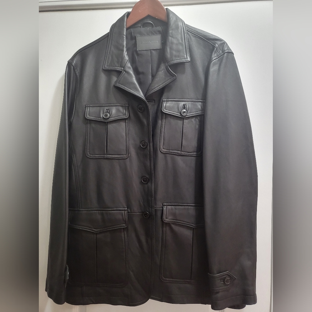 Bugatchi Men's Leather Jacket